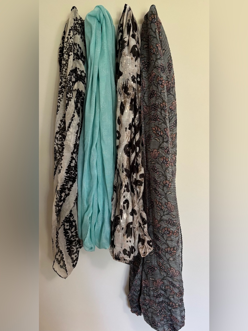 Lightweight Patterned Infinity Scarves (Set of 4)